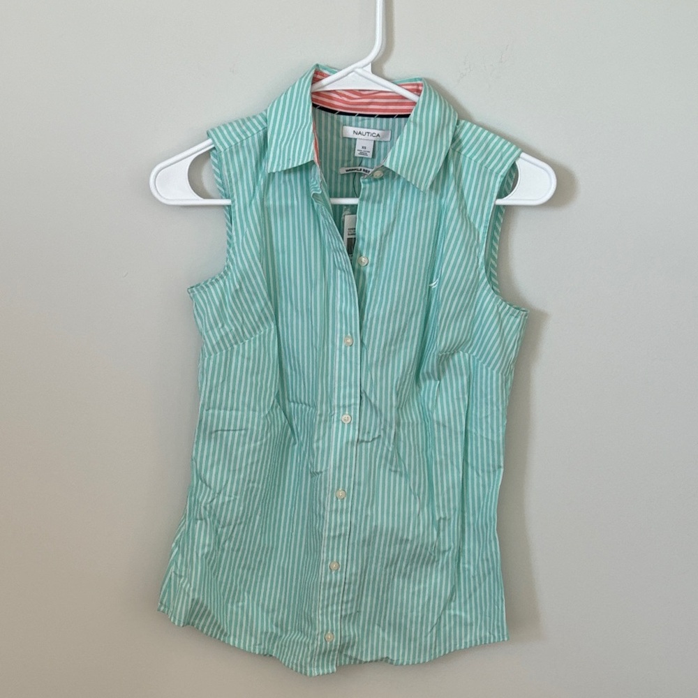 Nautica Striped Sleeveless Blouse - NWT